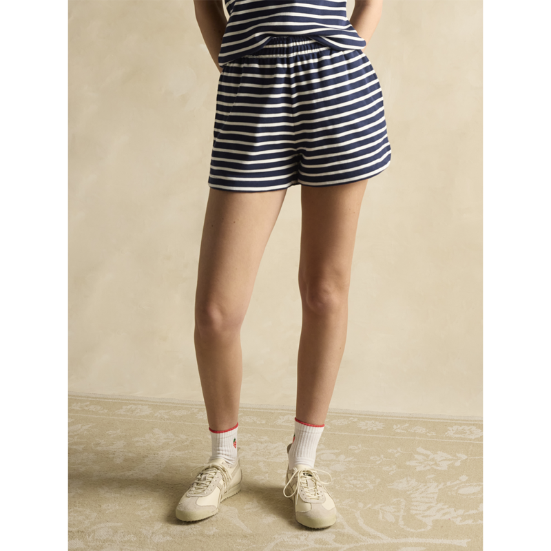 Joules Ladies Harbour Cotton Jersey Shorts - Navy-1