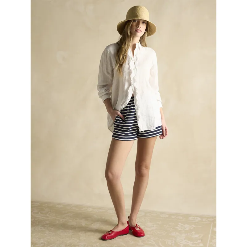 Joules Ladies Harbour Cotton Jersey Shorts - Navy-4