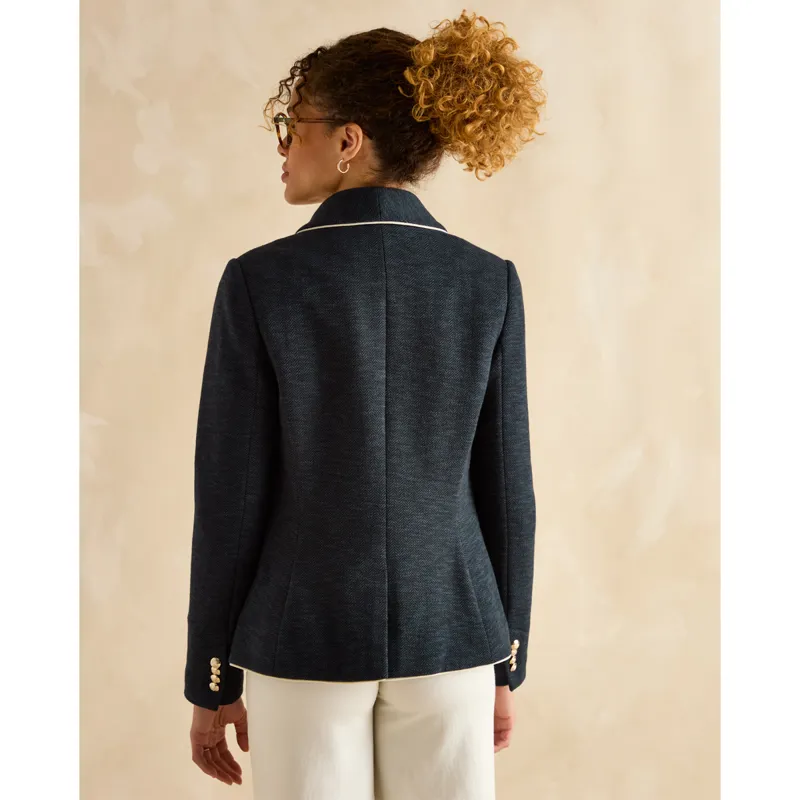 Joules Ladies Hartley Shawl Collar Blazer - Navy-3