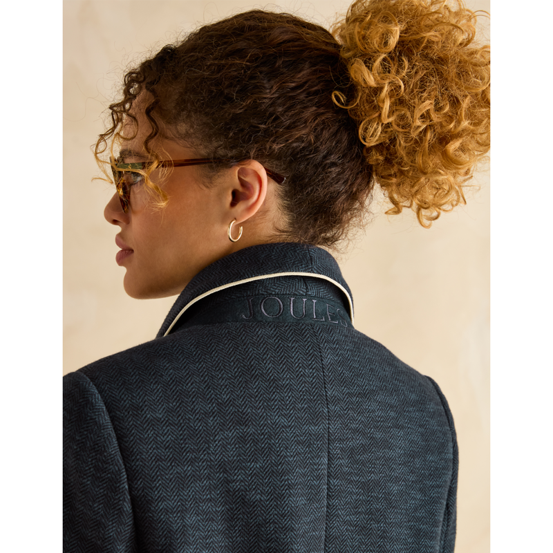 Joules Ladies Hartley Shawl Collar Blazer - Navy-4