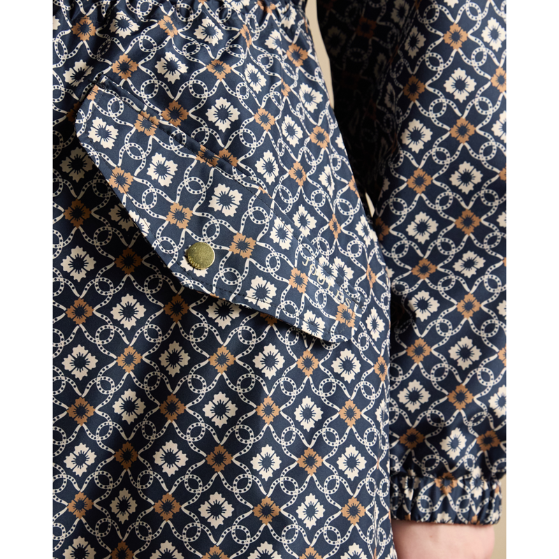 Joules Ladies Holkham Waterproof Packable Raincoat - Flower Geo-4