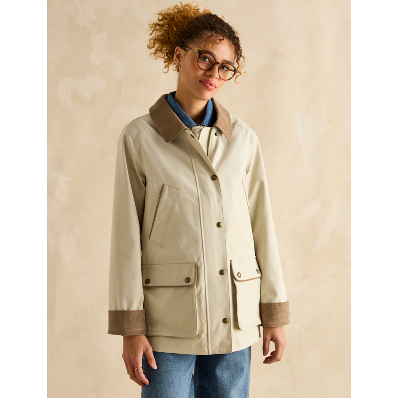 Joules Ladies Katherine Waterproof Heritage Coat - Stone-1