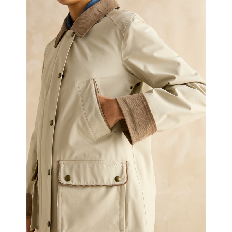 Joules Ladies Katherine Waterproof Heritage Coat - Stone-10