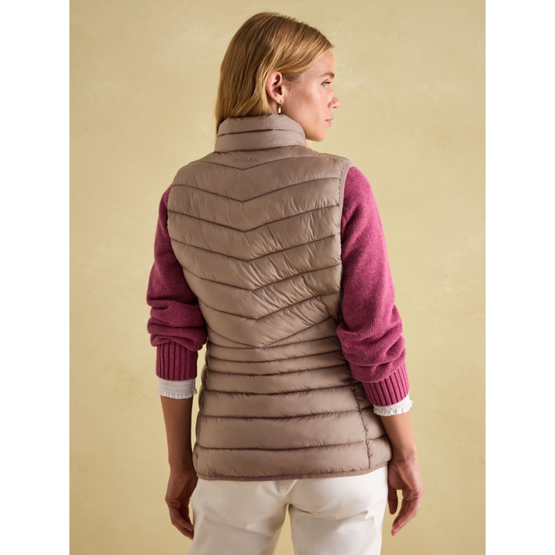 Joules Ladies Kenley Showerproof Padded Gilet - Pearl Grey-2