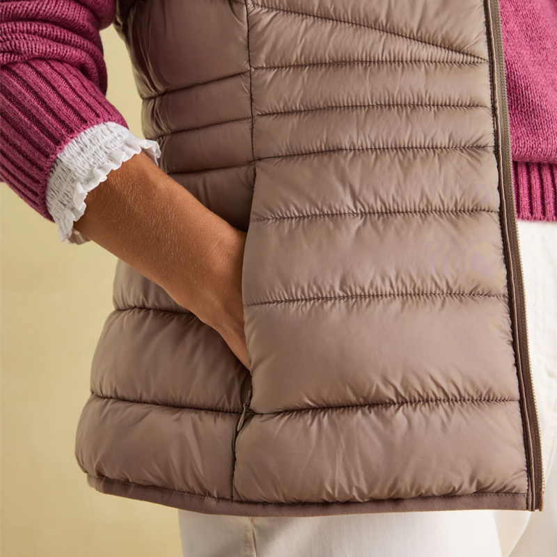 Joules Ladies Kenley Showerproof Padded Gilet - Pearl Grey-4