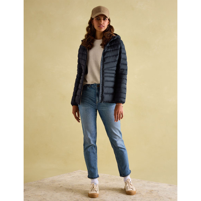 Joules Ladies Kenley Showerproof Padded Coat - Navy-3