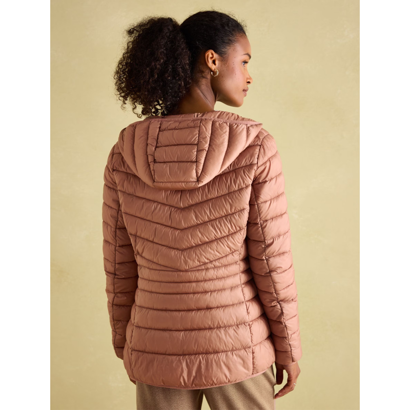 Joules Ladies Kenley Showerproof Padded Coat - Rose-2