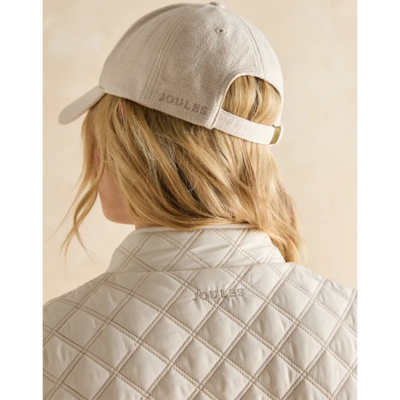Joules Ladies Minx Showerproof Diamond Quilted Gilet - Cream-6