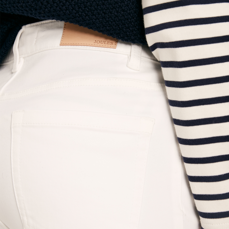Joules Ladies Skinny Jeans - White-6