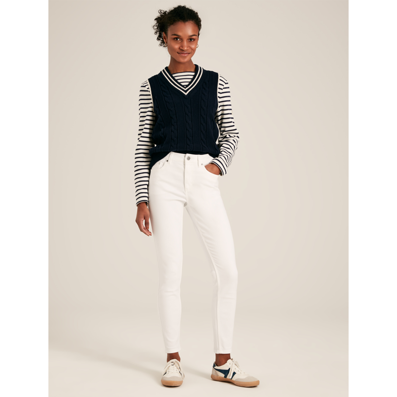 Joules Ladies Skinny Jeans - White-1