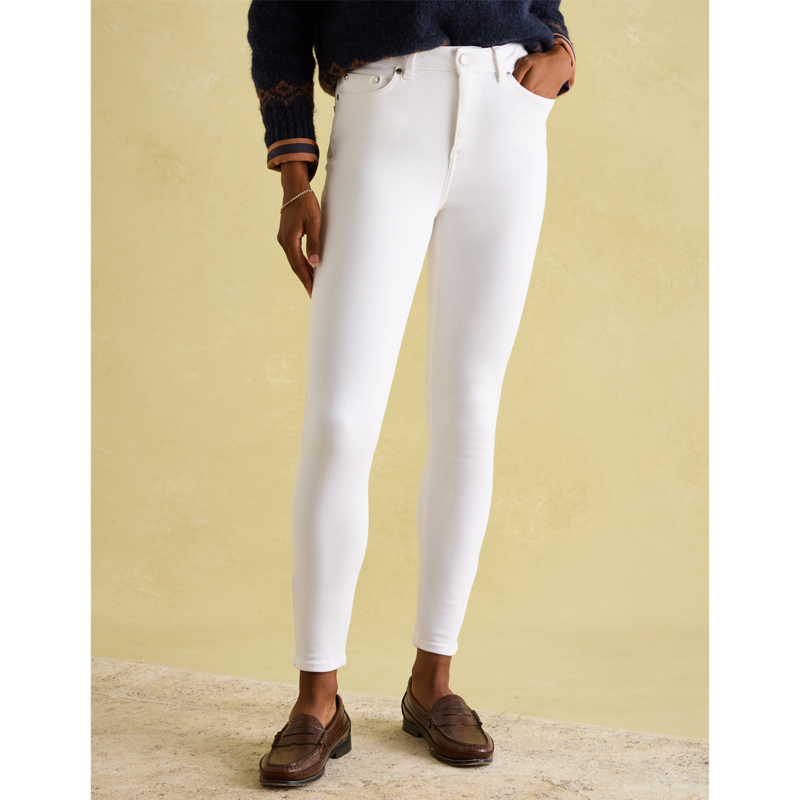 Joules Ladies Skinny Jeans - White-4