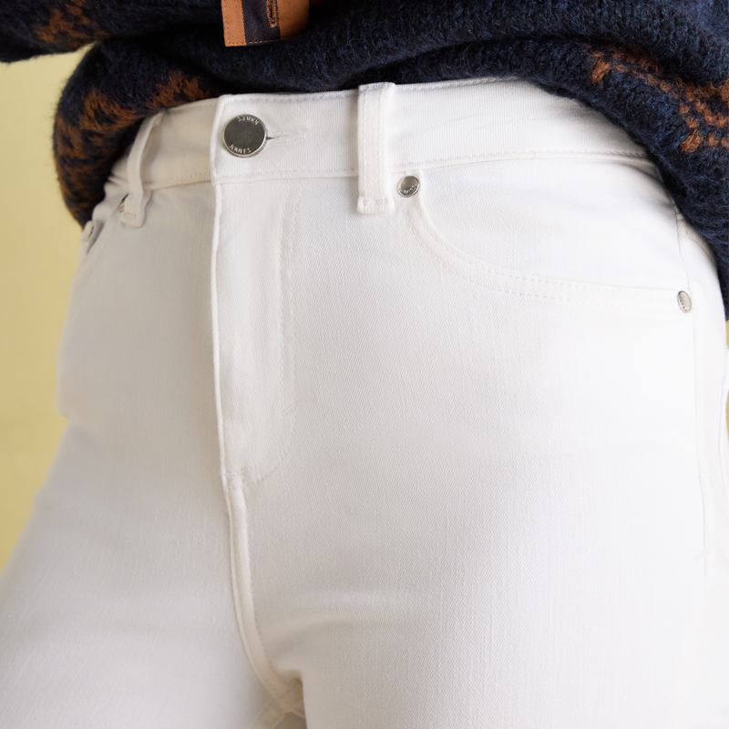 Joules Ladies Skinny Jeans - White-7