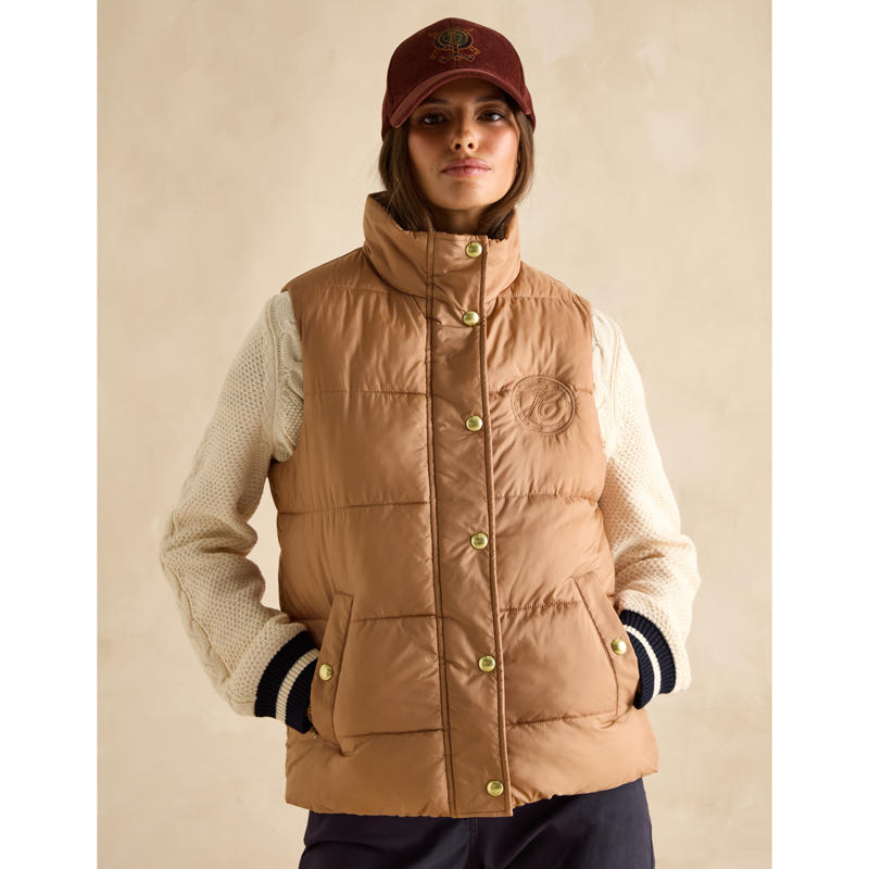 Joules Ladies Showerproof Reversible Gilet - Check-1