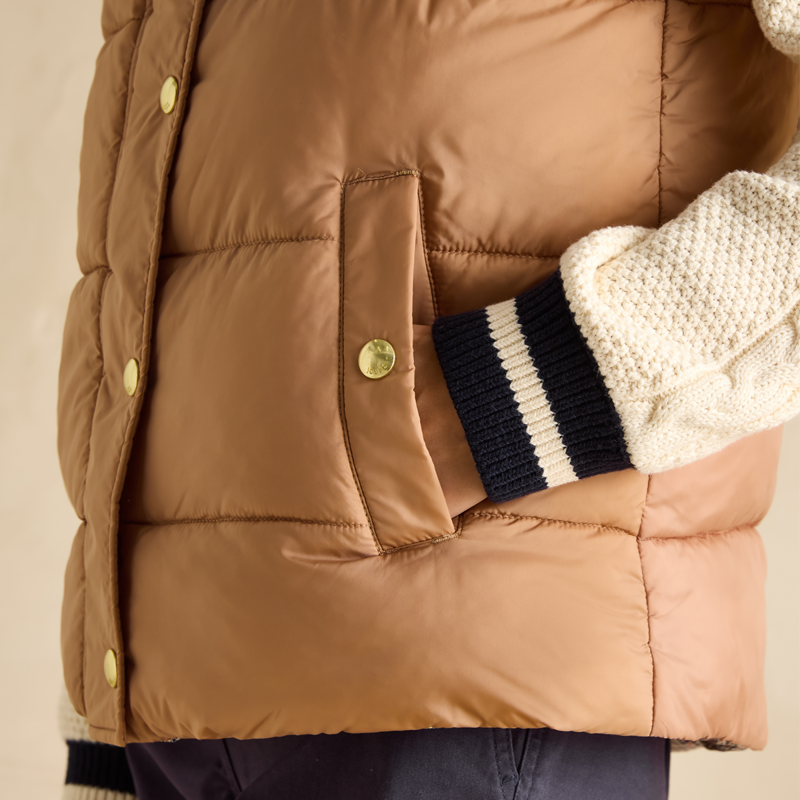 Joules Ladies Showerproof Reversible Gilet - Check-5