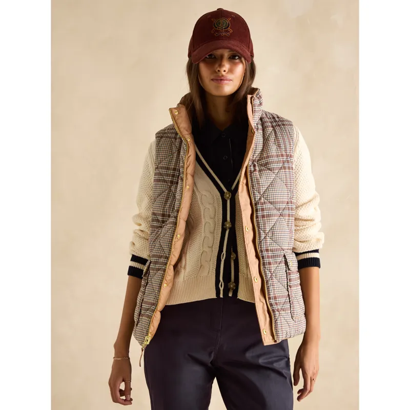 Joules Ladies Showerproof Reversible Gilet - Check-3