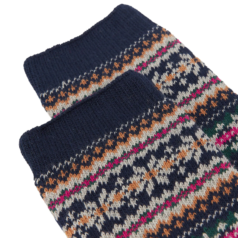 Joules Ladies' Lucille Fair Isle Socks - Navy Fair Isle-1