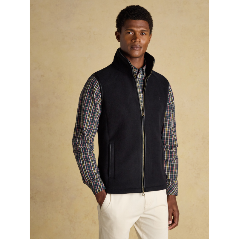 Joules Men's Heritage Fleece Gilet - Black-1