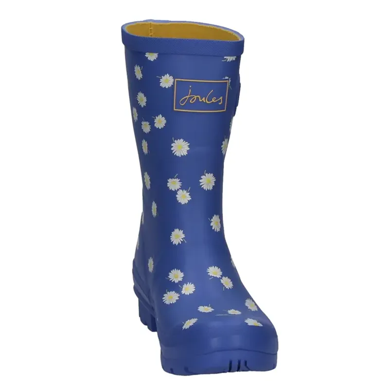 Joules Molly Mid Height Wellies - Blue Daisy