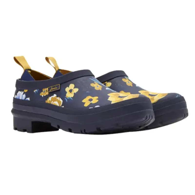Joules Pop On Welly Clogs - Navy Botanical
