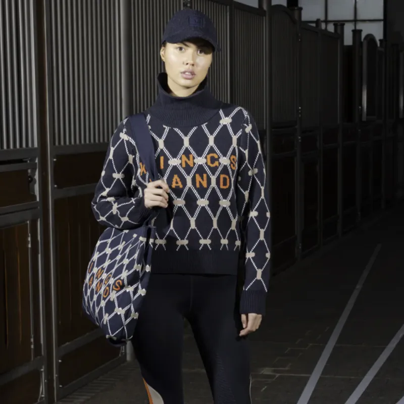 Kingsland KLVy Ladies Knitted Pullover - Navy-5