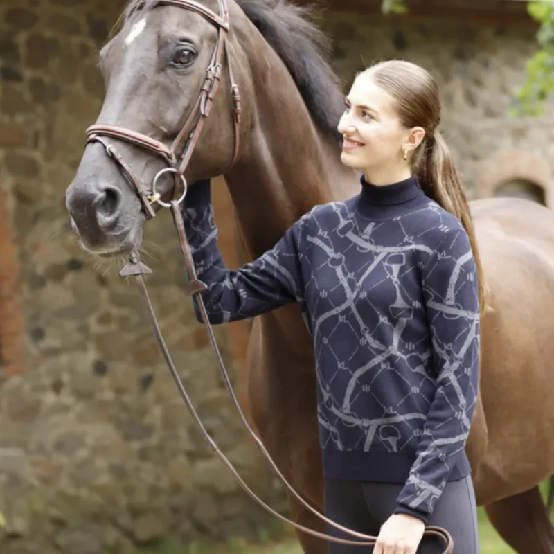 Kingsland KLVea Ladies Knitted Pullover - Navy-4