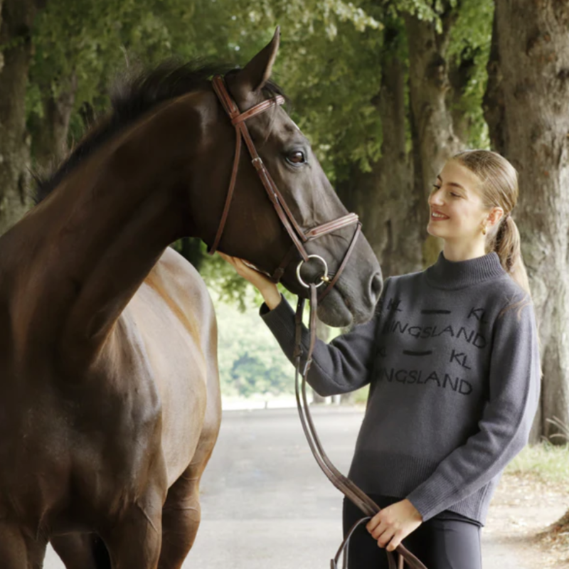 Kingsland KLVillut Ladies Knitted Pullover - Grey Forged Iron-2