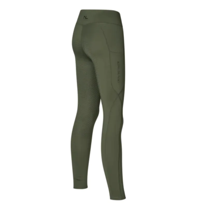 Kingsland KLVera Ladies F-Grip Tights - Green Beetle-1