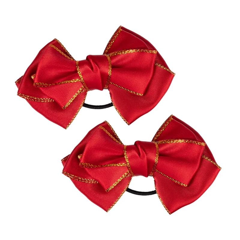 Supreme Products Picture Perfect Hair Bows - Red/Gold