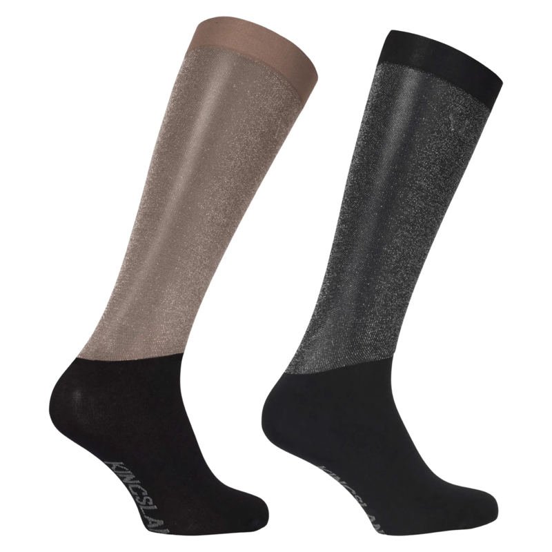 Kingsland KLLea Glitter Show Socks 2-pack -One Size - Assorted Colours