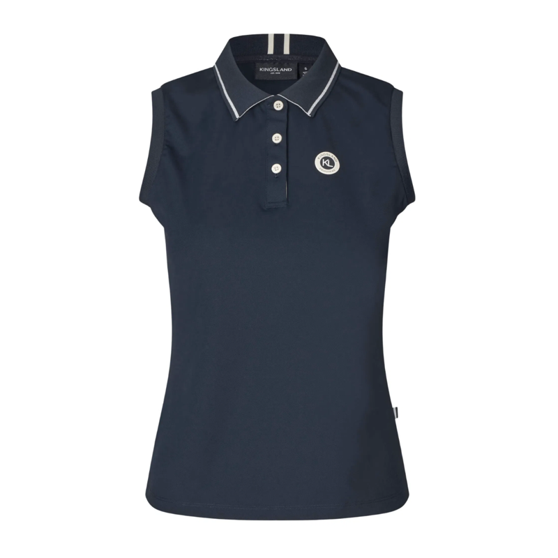 Kingsland KLLaura Ladies Sleeveless Polo Pique Top - Navy