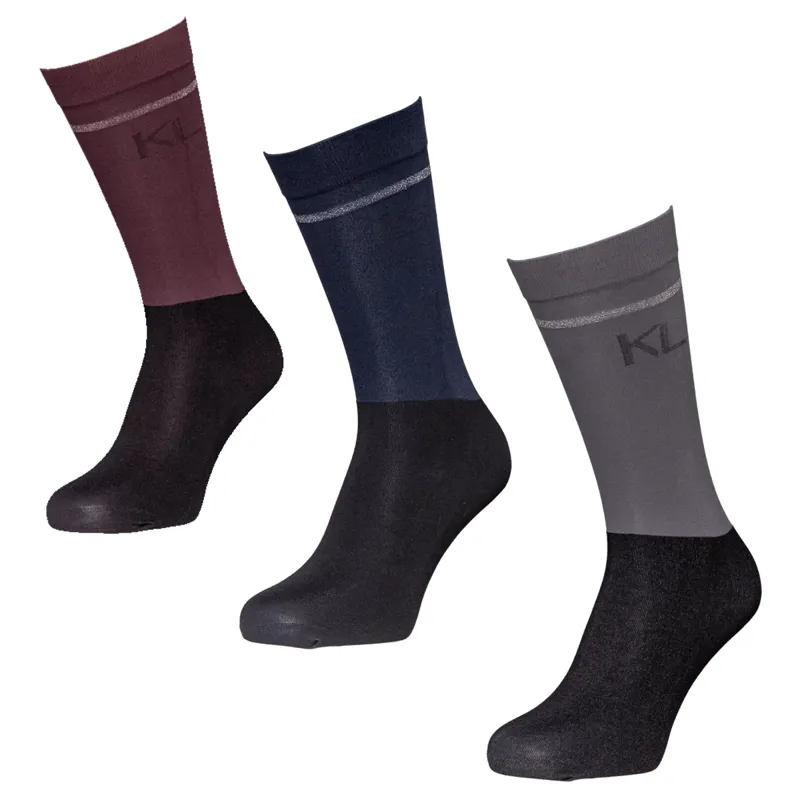 Kingsland KLVidalia Ladies 3-Pack Show Socks - Assorted