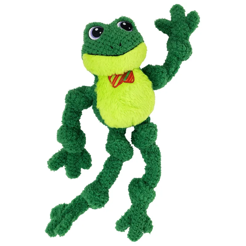 KONG Holiday Knots Bow Tie Frog - Large/XLarge