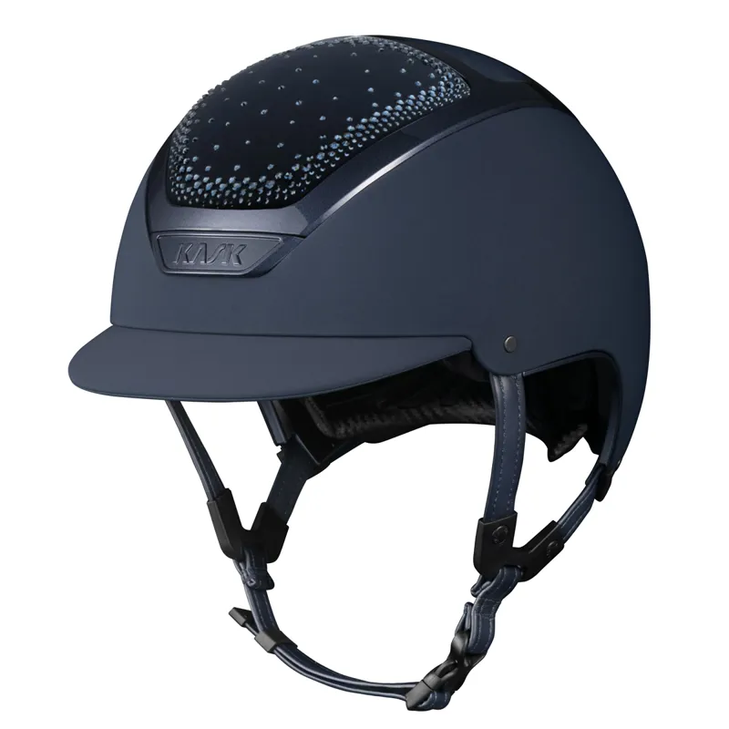 Kask Dogma Chrome Riding Hat with Anima Crystals In-Out - Navy/Navy/Montana