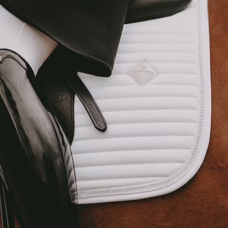 Kentucky Pearls Dressage Saddlepad - White-1