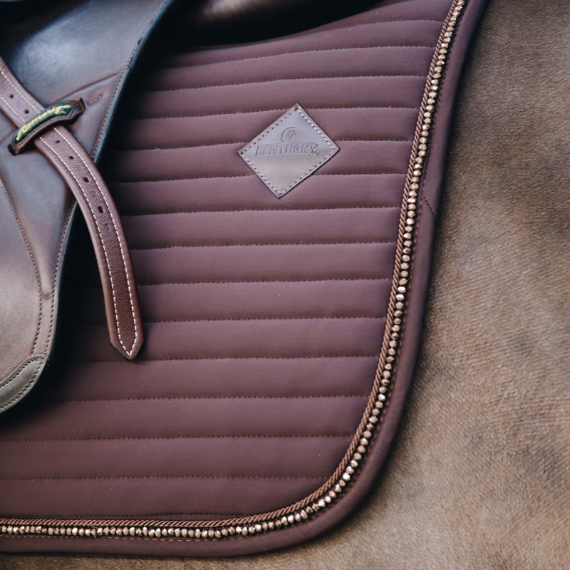 Kentucky Pearls Dressage Saddlepad - Brown-1