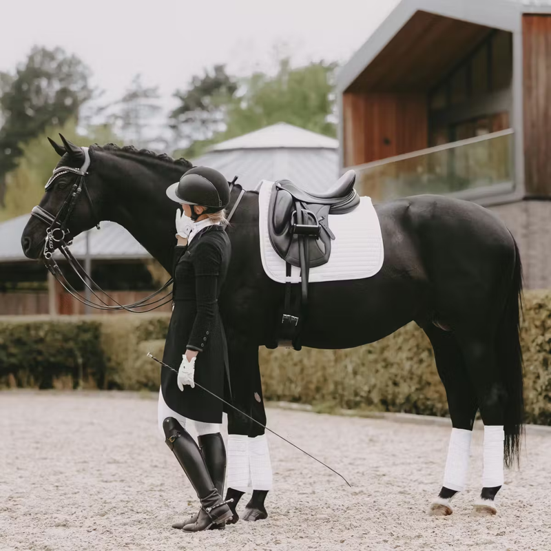 Kentucky Pearls Dressage Saddlepad - White-3