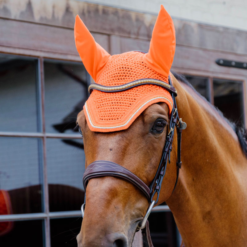 Kentucky Wellington Diamond Rope Soundless Fly Veil Full - Orange