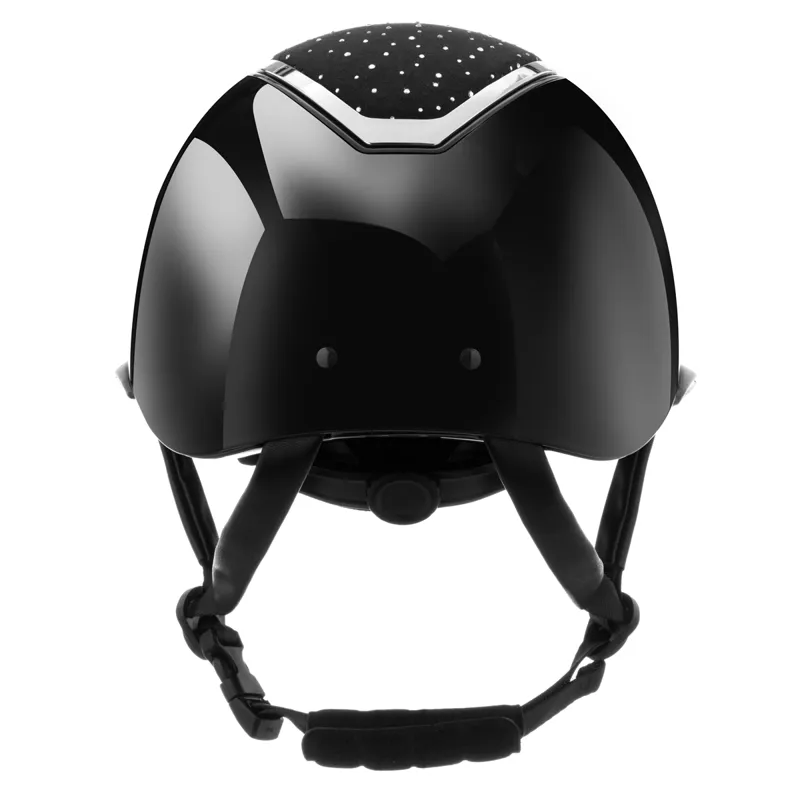 EQX by Charles Owen Kylo Crystal with MIPS Riding Hat - Black Gloss/Chrome Crystal-2
