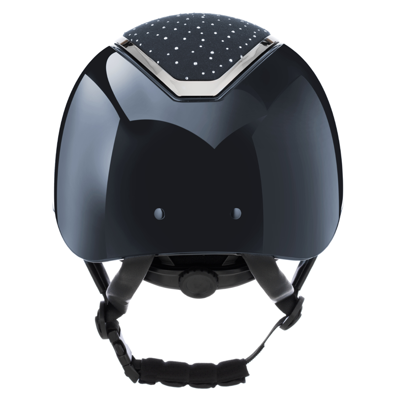 EQX by Charles Owen Kylo Crystal Riding Hat - Navy Gloss/Silver Crystal-1