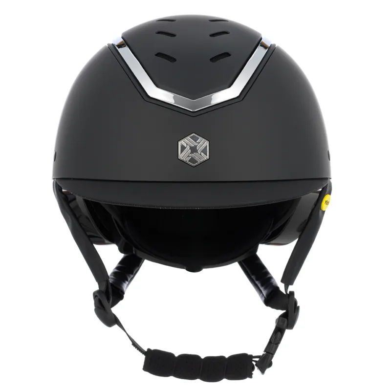 EQX by Charles Owen Kylo with MIPS Riding Hat - Black Matte/Silver-1