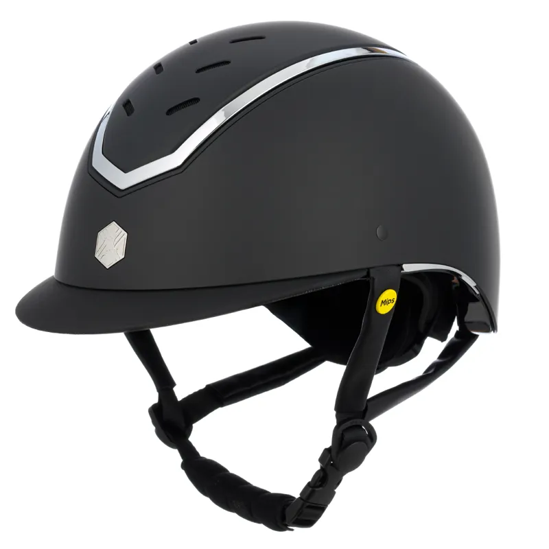 EQX by Charles Owen Kylo with MIPS Riding Hat - Black Matte/Silver