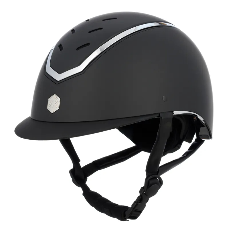 EQX by Charles Owen Kylo Riding Hat - Black Matte/Silver