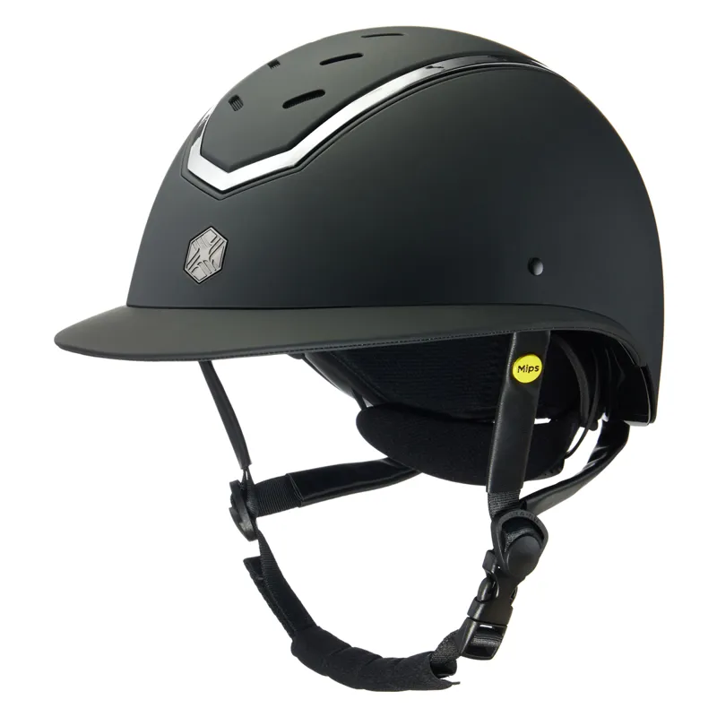 EQX by Charles Owen Kylo Wide Peak with MIPS Riding Hat - Black Matte/Silver
