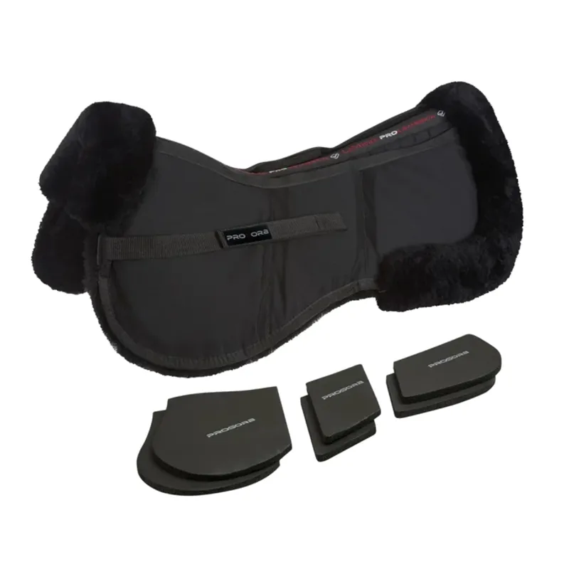 LeMieux ProSorb Merino+ 3 Pocket Half Pad - Black