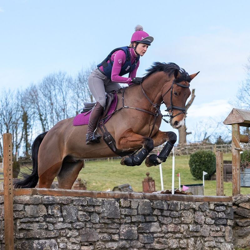 LeMieux Suede Close Contact Square - Plum-1