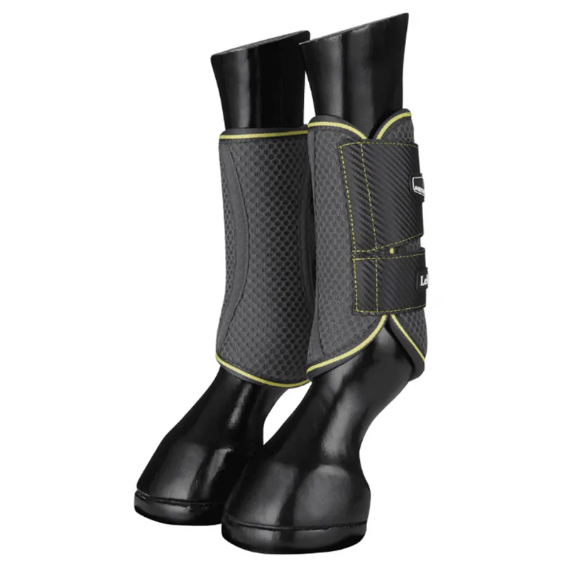 LeMieux Carbon Mesh Wrap Boots - Anthracite/Citron