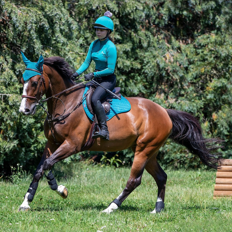 LeMieux Suede GP Square - Peacock-1