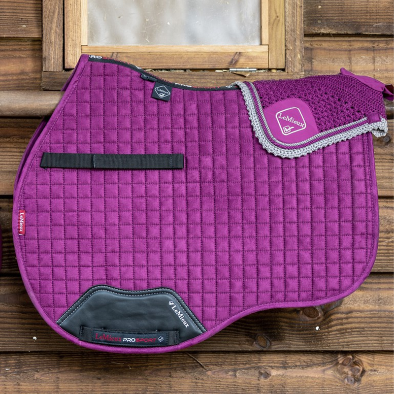 LeMieux Suede GP Square - Plum-1