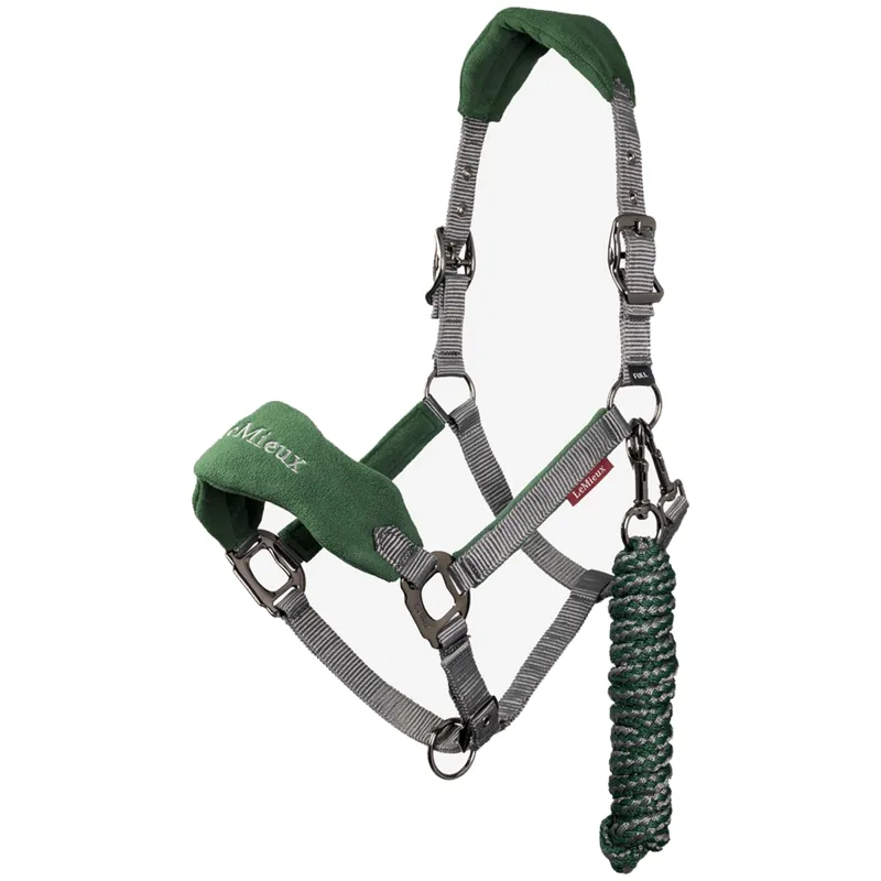 LeMieux Vogue Fleece Headcollar And Leadrope - Hunter Green
