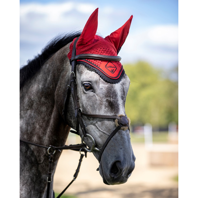 LeMieux Classic Lycra Fly Hood - Chilli -1